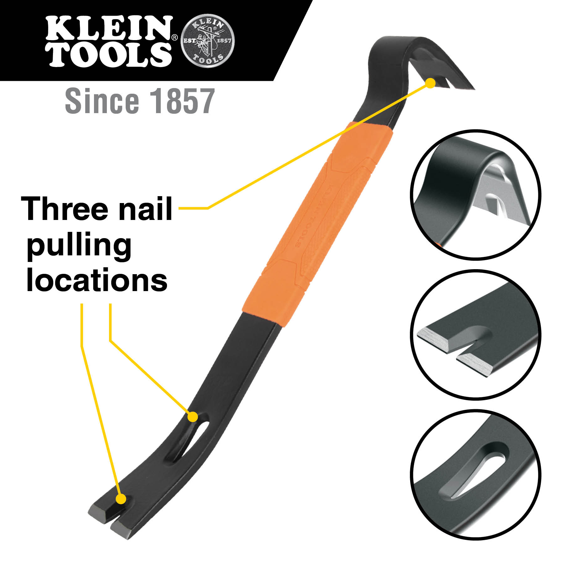 Klein Tools Heavy Duty Pry Bar Crowbar, 21-Inch from Columbia Safety